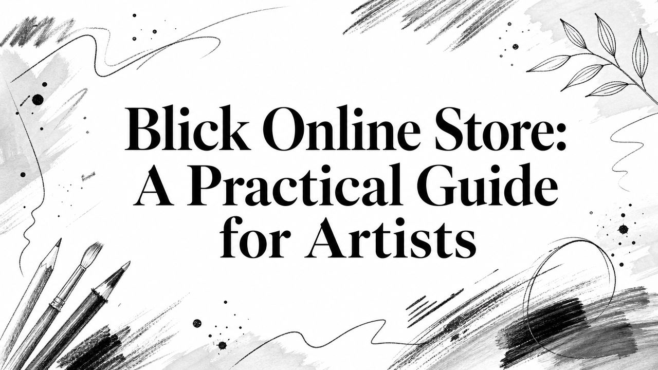 Blick Online Store: A Practical Guide for Artists