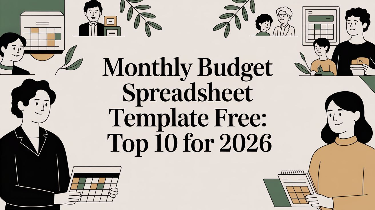 Monthly Budget Spreadsheet Template Free: Top 10 for 2026
