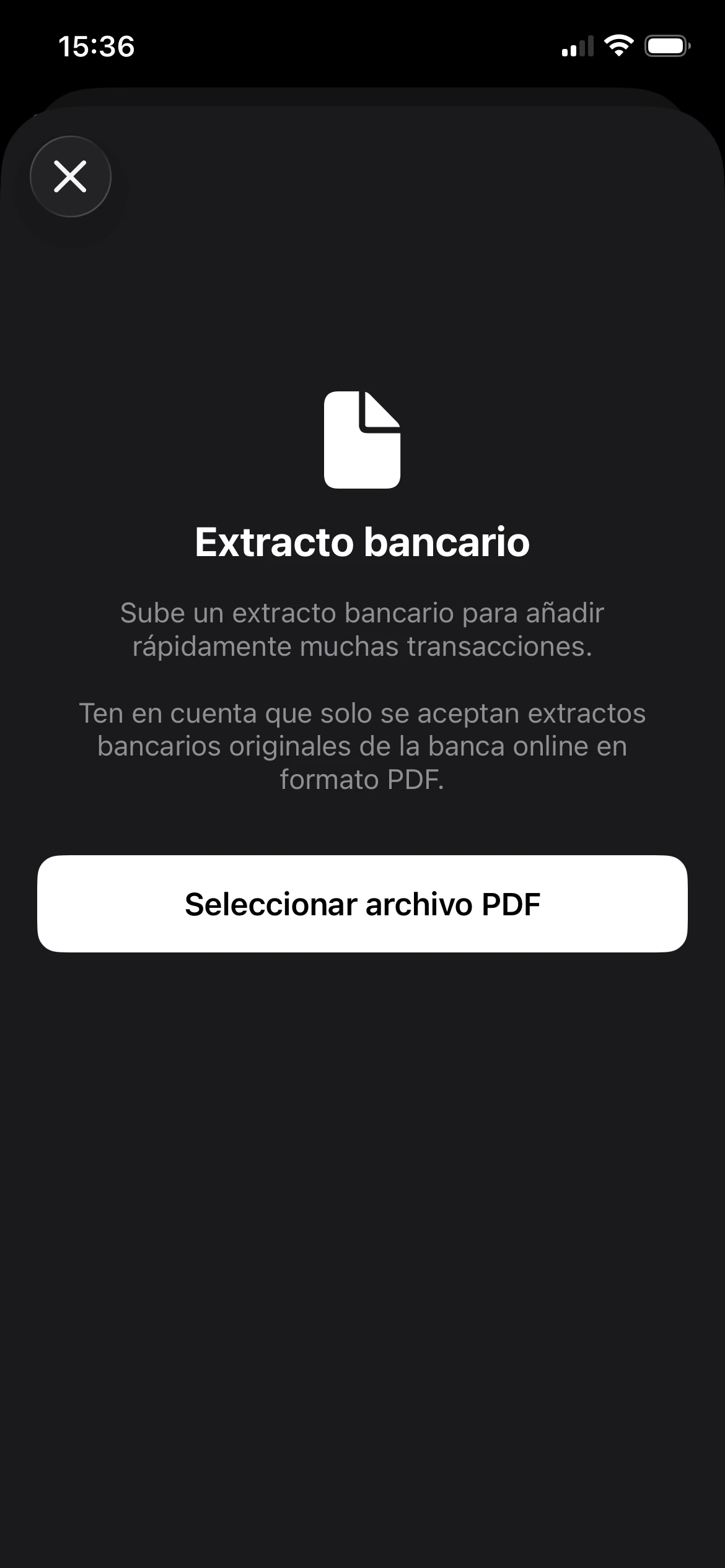 importar extracto bancario PDF