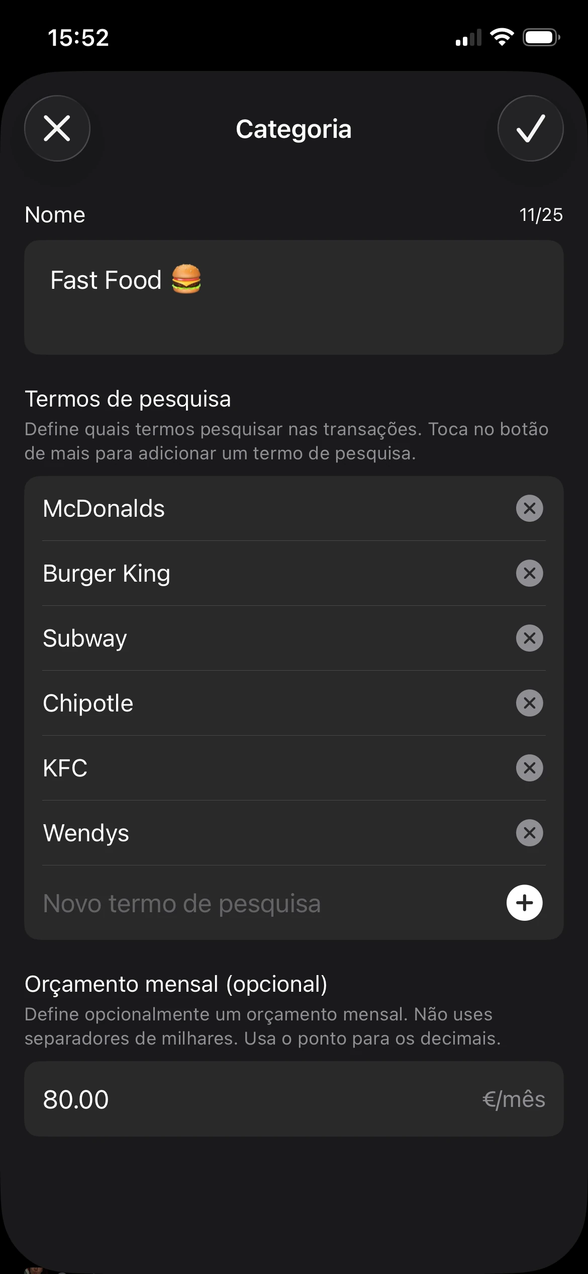 editar categoria